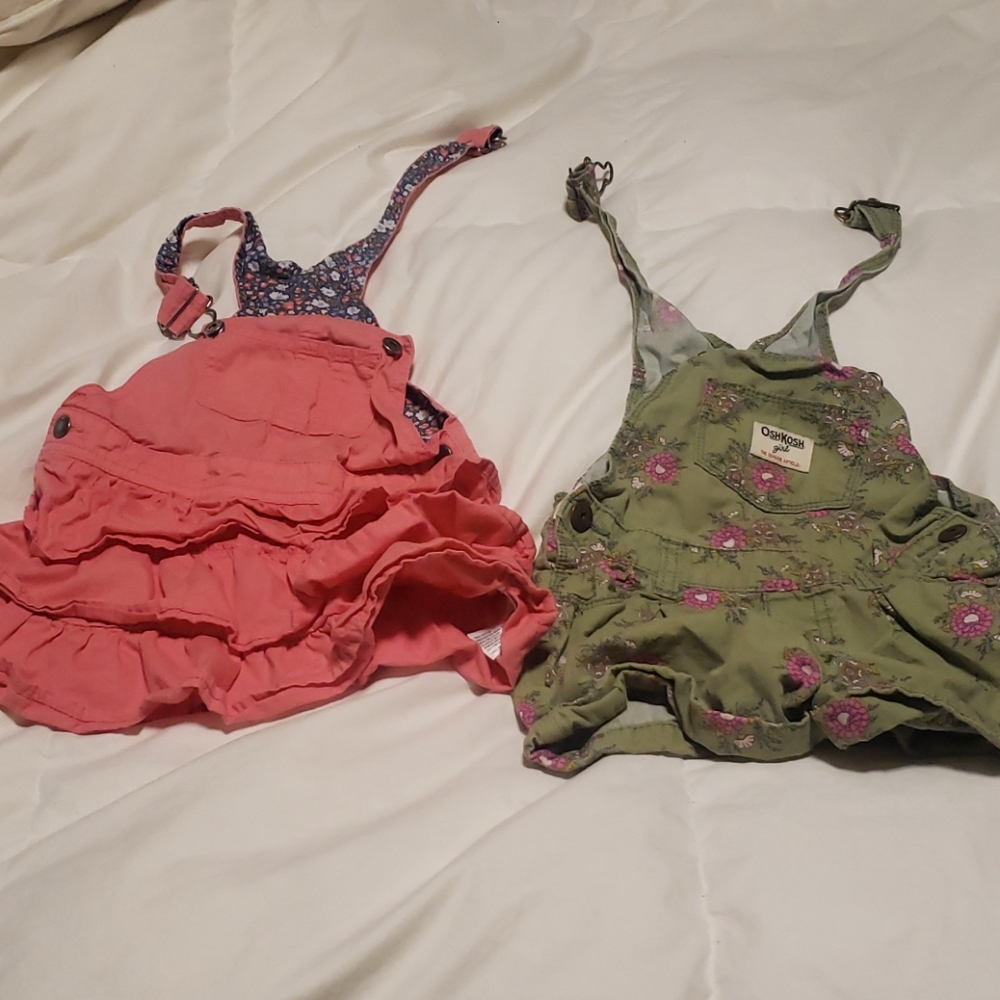 2 osh kosh overalls, size 3T&4T